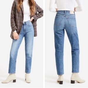 Everlane The‎ High Rise Straight Jean Light Wash Denim